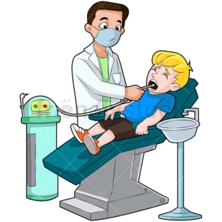 小孩把他的牙齿清洁。PNG - JPG和向量EPS(可伸缩)。图像孤立在透明背景。