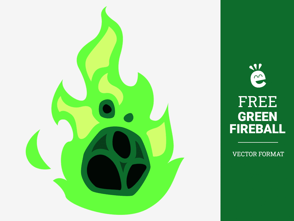 Grüner Feuerball - Kostenlose Vektorgrafik