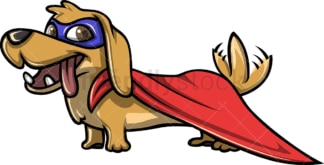 香肠狗超级英雄。PNG - JPG和矢量EPS(无限可扩展)。