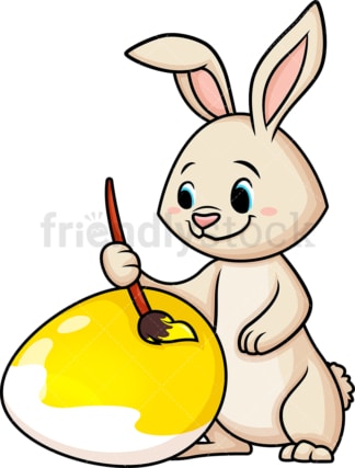复活节兔子画彩蛋。PNG - JPG和矢量EPS(无限扩展)。