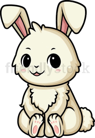 Chibi kawaii兔子。PNG - JPG和矢量EPS(无限扩展)。