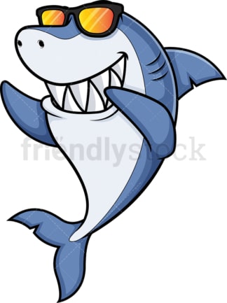 轻拍鲨鱼-图像隔离在白色透明背景。