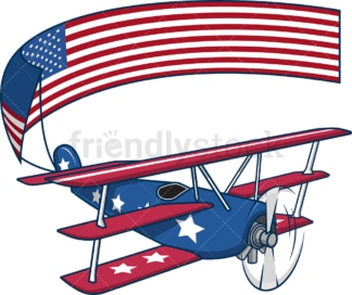 悬挂美国国旗的三架飞机。PNG - JPG和矢量EPS文件格式(无限可扩展)。图像隔离在透明背景上。
