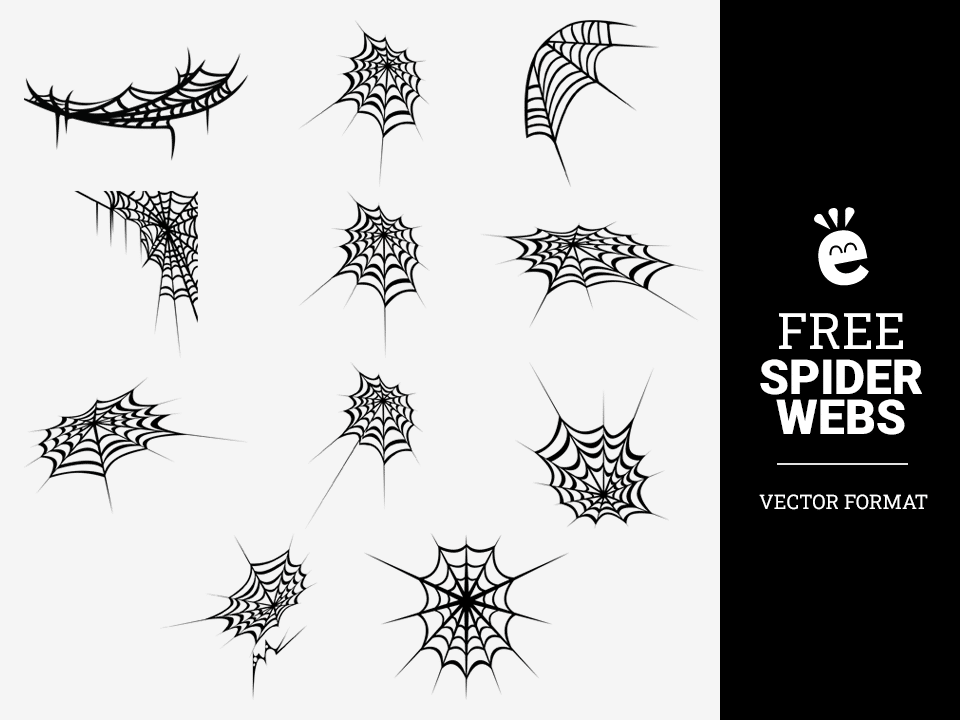 黑色和白色的蜘蛛网,免费矢量图形