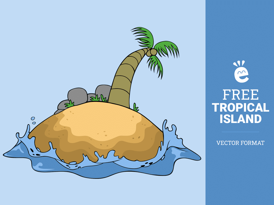 Tropisch eiland -免费矢量afbeelding