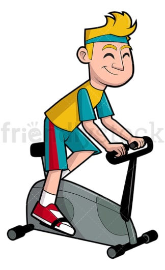 男子骑着固定自行车。PNG - JPG和矢量EPS文件格式(无限扩展)。图像隔离在透明背景上。