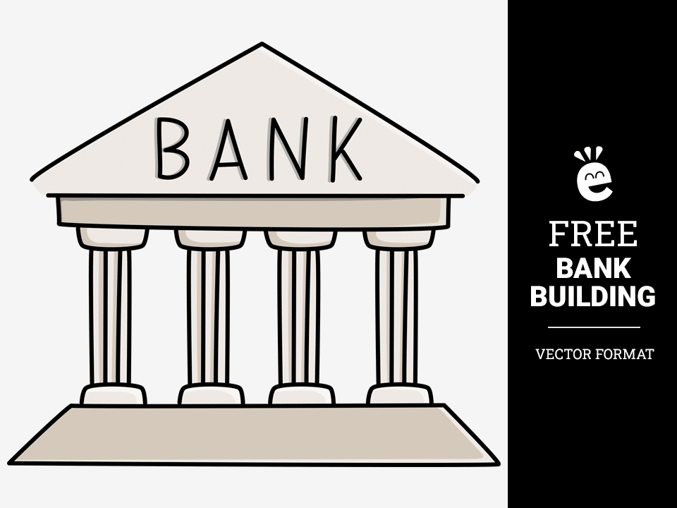 简单的银行大楼——免费矢量图形