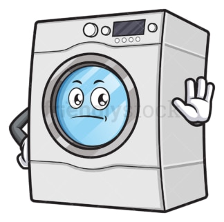 洗衣机停止的手势。PNG - JPG和矢量EPS(无限扩展)。