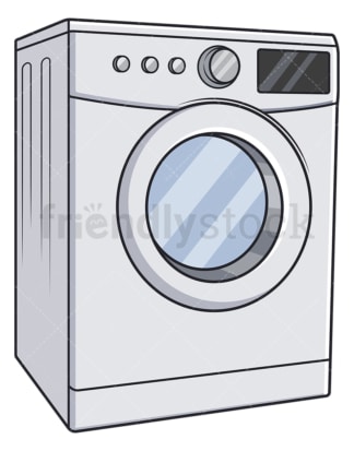 洗衣机。PNG - JPG和矢量EPS文件格式(无限扩展)。图像隔离在透明背景上。