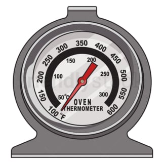 卡通烤箱温度计。PNG - JPG和矢量EPS(无限扩展)。